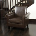 Christopher Knight Home Freemont Leather Brown Club Chair