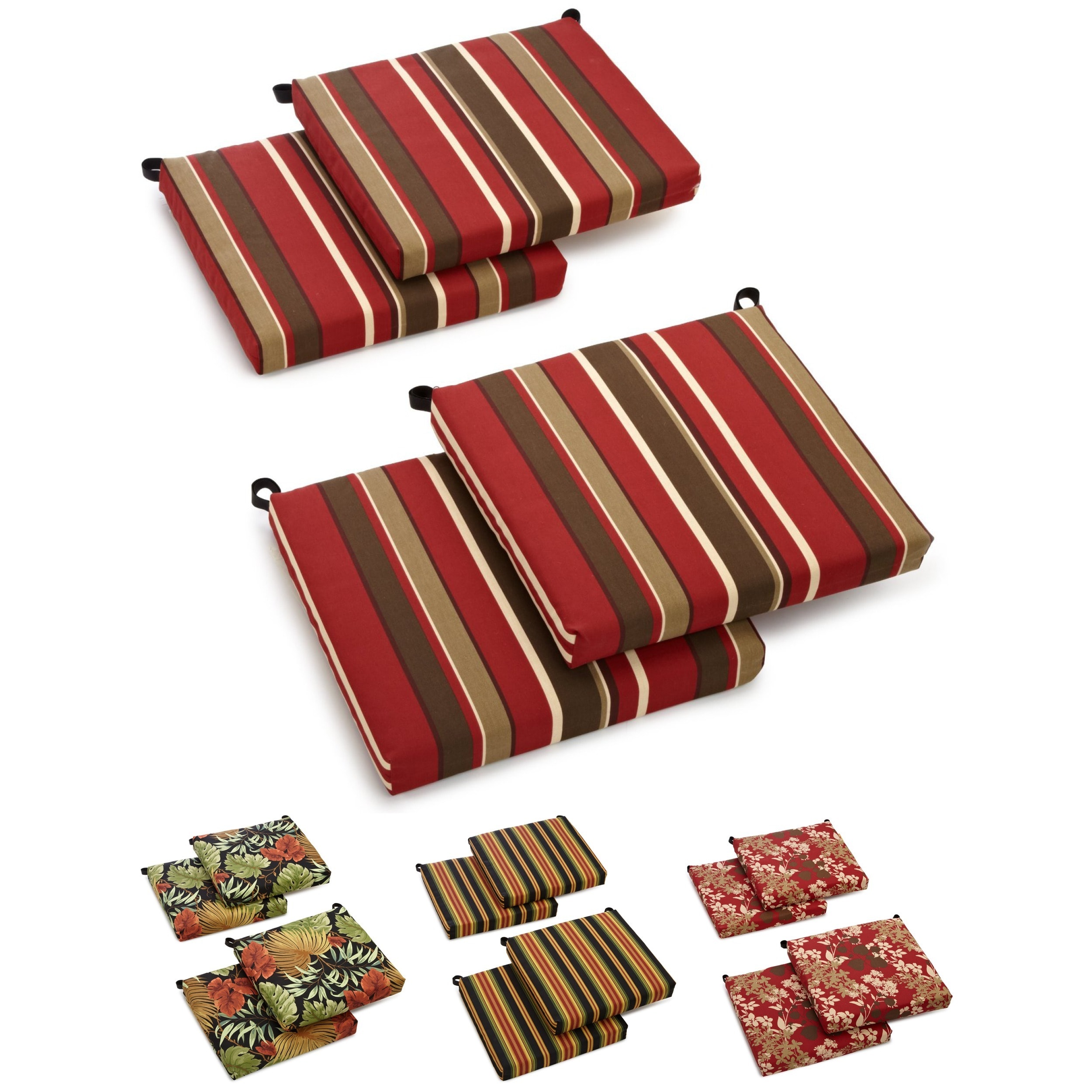 All-Weather UV-Resistant Outdoor Chair Cushions with Zipper Closure