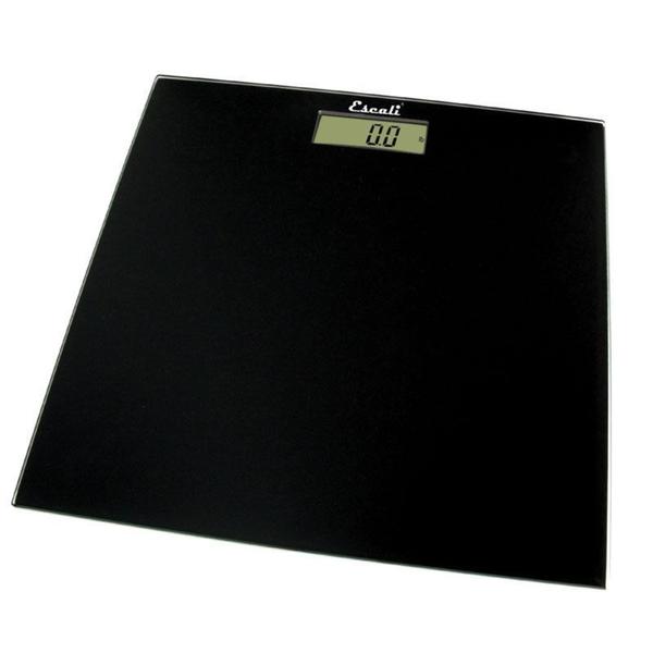 Escali B180SB Black Glass Platform Bathroom Scale