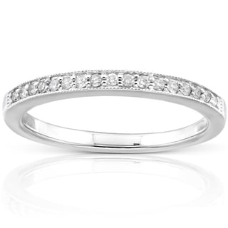 Annello 14k White Gold 1/10ct TDW Diamond Wedding Band (H-I, I1-I2)