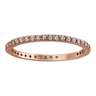 10k Rose Gold 1/3ct TDW Diamond Eternity Wedding Band