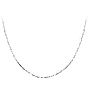 Mondevio Sterling Silver 24-inch Italian Box Chain Necklace