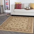 Ivory Abstract Area Rug (7'6 x 9'10)