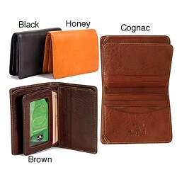 Tony Perotti Prima Front Pocket Italian Leather Bi-fold Men's Wallet-Image