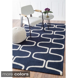 Hand-hooked Alexa Moroccan Trellis Wool Rug (7'6 x 9'6)