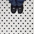 Somertile Victorian Hex Matte White With Black Dot Porcelain Mosaic Tiles (Pack of 10)