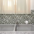 Somertile Granstone Alloy 1-inch Verde Stone and Metal Mosaic Tiles (Pack of 10)