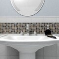 Somertile Granstone Fauna 1-inch Rosa Stone and Glass Mosaic Tiles (Pack of 10)