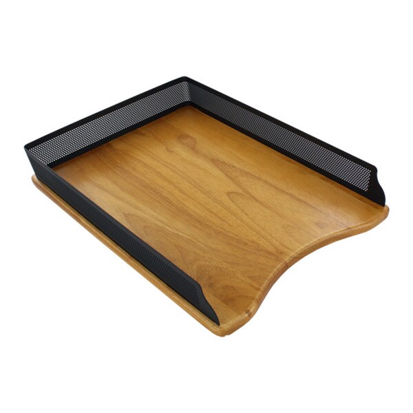 Rolodex Metal/ Wood Self-stacking Legal Desk Tray