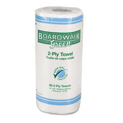 Boardwalk Green Household 2-ply Roll Towels (Case of 30 Rolls)