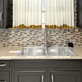 Somertile Reflections Subway Nassau Stone and Glass Mosaic Tiles (Pack of 10)