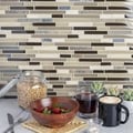 Somertile Reflections Piano Nassau Stone and Glass Mosaic Tiles (Pack of 5)
