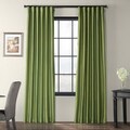 Fern Green Solid Faux Silk Taffeta 84-inch Curtain Panel