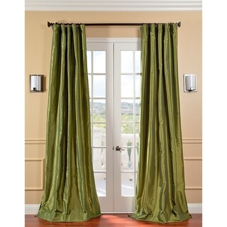 Fern Green Faux Silk Taffeta 108-inch Curtain Panel