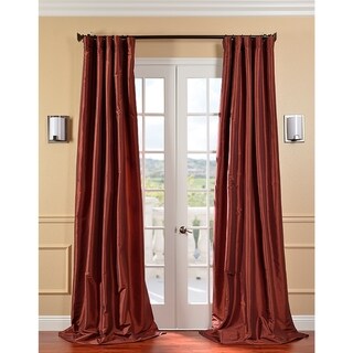 Paprika Faux Silk Taffeta 84-inch Curtain Panel