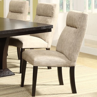 ETHAN HOME Charles Beige Chenille Upholstered Dining Chair (Set of 2)