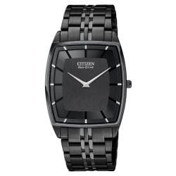 Citizen Men's Eco-Drive Sapphire Glass Black Ion Plated Stainless Steel Watch