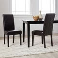 Villa Faux Leather Brown Dining Chairs (Set of 2)