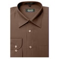 Men's Wrinkle-free Brown Dress Shirt