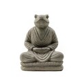 Volcanic Ash Black Meditating Frog Statue (Indonesia)