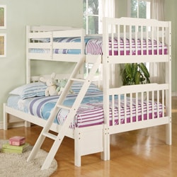 See Reviews TRIBECCA HOME Simone Soft White Twin/ Full Bunk Bed