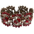 Sweet Romance Vintage Garnet Red Crystal Bracelet