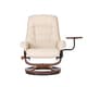 Upton Home Windsor Taupe Leather Recliner and Ottoman Set