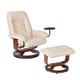 Upton Home Windsor Taupe Leather Recliner and Ottoman Set