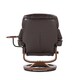 Upton Home Francis Brown Leather Recliner and Ottoman Set