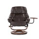 Upton Home Francis Brown Leather Recliner and Ottoman Set
