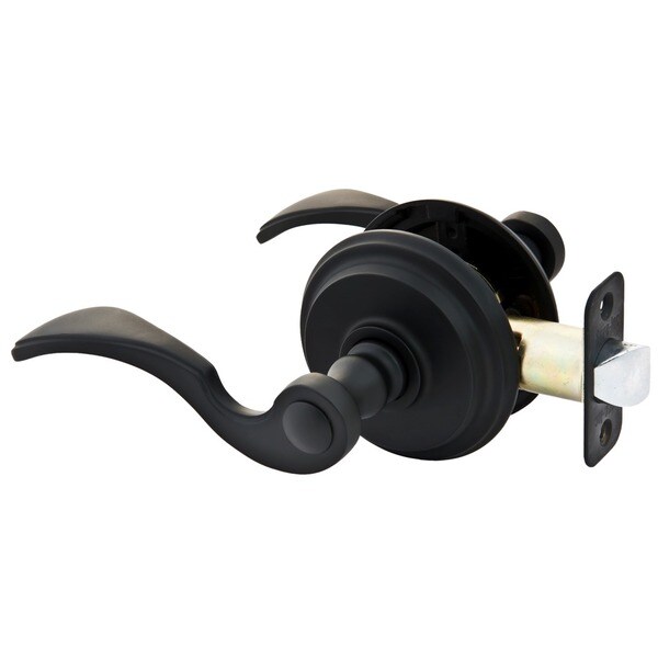 Sure-Loc Solid Door Lever Passage/Privacy Set (Flat Black)