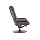 Upton Home Gramercy Brown Leather Recliner and Ottoman