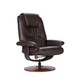 Upton Home Gramercy Brown Leather Recliner and Ottoman
