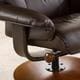 Upton Home Gramercy Brown Leather Recliner and Ottoman