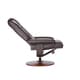 Upton Home Gramercy Brown Leather Recliner and Ottoman