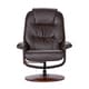 Upton Home Gramercy Brown Leather Recliner and Ottoman
