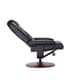 Upton Home Gramercy Black Leather Recliner and Ottoman