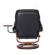 Upton Home Francis Black Leather Recliner and Ottoman