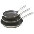 Farberware Triple Pack Nonstick Stainless Steel Open French Skillets
