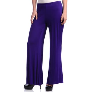 24/7 Comfort Apparel Women's Palazzo Wide-leg Pants-Image