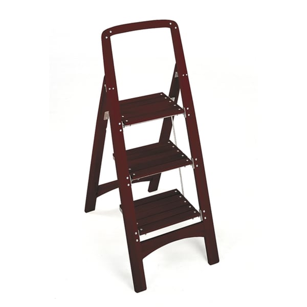 Small Folding Wooden Step Ladder 3 Tier Folding Wood Step Ladder