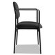 basyx by HON VL616 Series Black Fabric Stacking Guest Chair with Arms