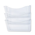 Rubbermaid Clear Unbreakable Three Pocket Wall File Set