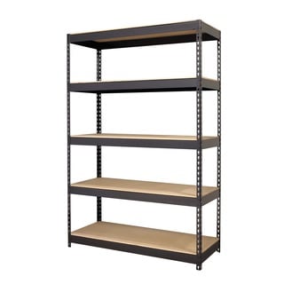 Iron Horse Black 5-shelf Riveted Steel Shelving