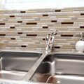 SomerTile 11.75x11.75-in Reflections Piano York Glass/ Stone Mosaic Tile (Pack of 5)