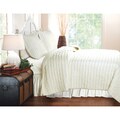 Ruffled Ivory 3-piece Quilt Set