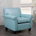 Christopher Knight Home Oversized Teal Blue Bonded Leather Club Chair