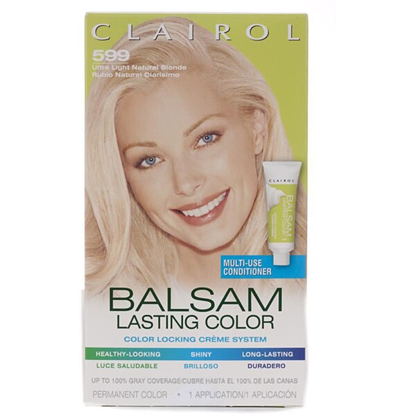 Clairol Balsam Lasting Color #599 Ultra Light Nat Blonde ...