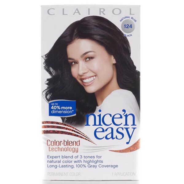 Clairol Nice 'n Easy #124 Blue Black Hair Color (Pack of 4)