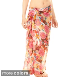 Floral Chiffon Print Sarong (India)-Image